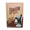 Closeout Union Razors Three Piece Straight Razor Shave Kit in Black - Sticky add to cart bar