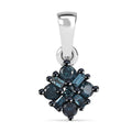 D'Joy Blue Diamond 0.20 ctw Pendant without Chain in Rhodium Over Sterling Silver - Sticky add to cart bar