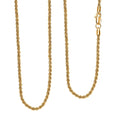 Rope Chain Necklace in 20K Yellow Gold 20 Inches 2.80 Grams - Sticky add to cart bar