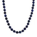 Blue Tiger's Eye (D) 250.00 ctw Beaded Necklace in Stainless Steel 18-20 Inches - Sticky add to cart bar