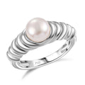 Freshwater Pearl Ring in Platinum Bond (Size 10.0) - Sticky add to cart bar