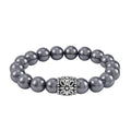 Terahertz 120.00 ctw Beaded Stretch Bracelet (Adjustable) in Stainless Steel - Sticky add to cart bar