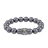 Terahertz 120.00 ctw Beaded Stretch Bracelet (Adjustable) in Stainless Steel