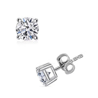 Luxuriant Lab Grown Diamond G SI1 1.00 ctw Solitaire Stud Earrings in 14K White Gold
