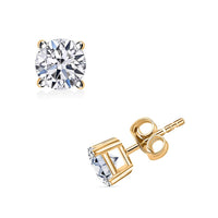 Luxuriant Lab Grown Diamond G SI1 1.00 ctw Solitaire Stud Earrings in 14K White Gold