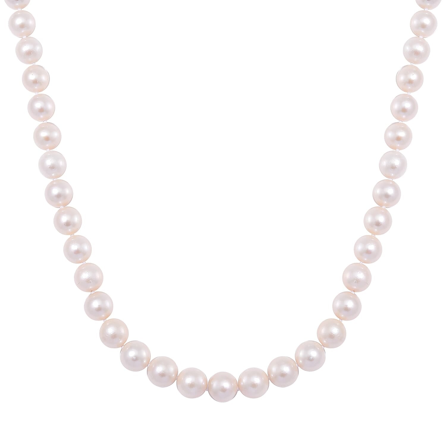 Edison Pearl Necklace (20 Inches) in Sterling Silver with Magnetic Clasp