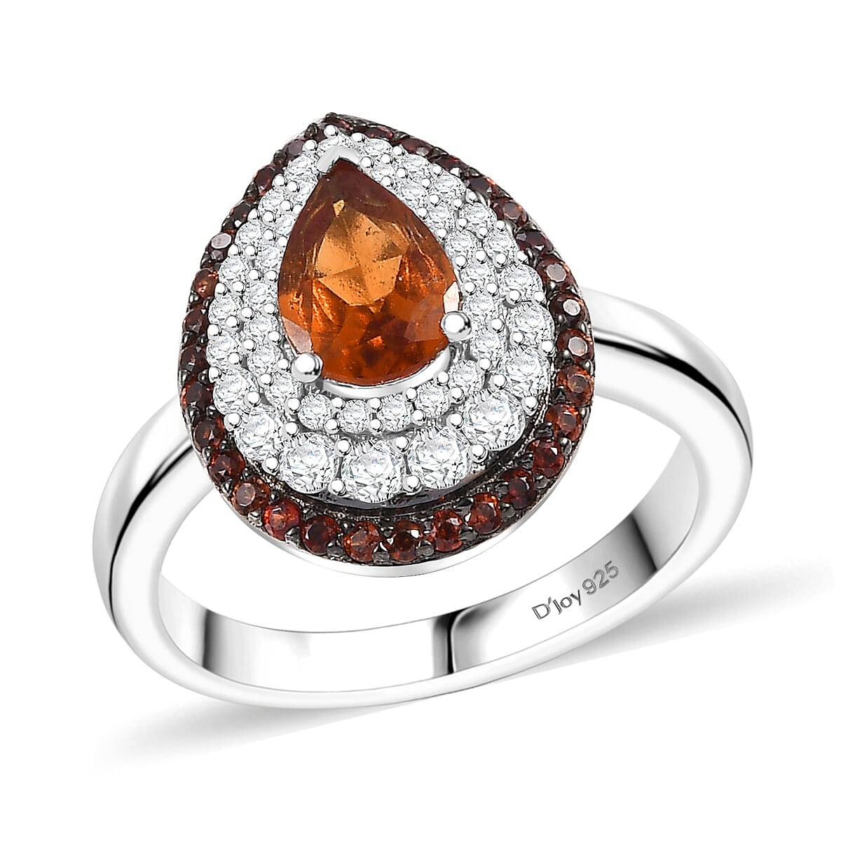 premium-tanzanian-sunlit-garnet-brown-and-white-zircon-1.75-ctw-triple-halo-ring-in-rhodium-over-sterling-silver-size-5.0