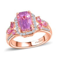 Patroke Kunzite, Multi Gemstone Ring in 18K Vermeil RG Over Sterling Silver (Size 8.0) 4.00 ctw