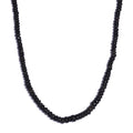 Black Opal 64.00 ctw Beaded Necklace in Rhodium Over Sterling Silver 18 Inches - Sticky add to cart bar