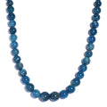 Malgache Neon Apatite 285.00 ctw Beaded Necklace in Rhodium Over Sterling Silver 18 Inches - Sticky add to cart bar