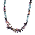 Grandidierite and Multi-Tourmaline 195.00 ctw Beaded Necklace in Rhodium Over Sterling Silver 20 Inches - Sticky add to cart bar