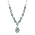 D'Joy Grandidierite Necklace in Rhodium Over Sterling Silver 18 Inches - Sticky add to cart bar