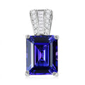 The Jennilee Certified & Appraised Rhapsody AAAA Tanzanite and E-F VS2 Diamond 4.40 ctw Statement Pendant without Chain in 950 Platinum - Sticky add to cart bar
