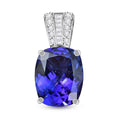 The Jennilee Certified & Appraised Rhapsody AAAA Tanzanite and E-F VS2 Diamond 3.95 ctw Statement Pendant in 950 Platinum - Sticky add to cart bar
