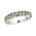 Grandidierite Ring in 18K Vermeil YG and Rhodium Over Sterling Silver (Size 10.0) 1.15 ctw - Sticky add to cart bar