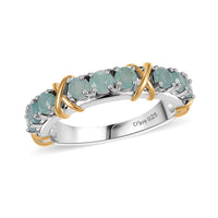 Grandidierite Ring in 18K Vermeil YG and Rhodium Over Sterling Silver (Size 10.0) 1.15 ctw