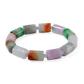 Multi Color Jade 200.00 ctw Beaded Stretch Bracelet (6.5-7In) - Sticky add to cart bar