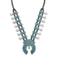 Doorbuster Blue Howlite, Resin Necklace (24-28 Inches) in Silvertone 60.00 ctw - Sticky add to cart bar