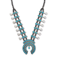 Doorbuster Blue Howlite, Resin Necklace (24-28 Inches) in Silvertone 60.00 ctw