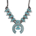 Doorbuster Blue Howlite, Resin Necklace (24-28 Inches) in Silvertone 90.00 ctw - Sticky add to cart bar