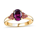 Certified & Appraised Luxoro AAA Radiant Ember Garnet and Padparadscha Sapphire 1.65 ctw Ring in 10K Yellow Gold (Del. in 10-12 Days) - Sticky add to cart bar