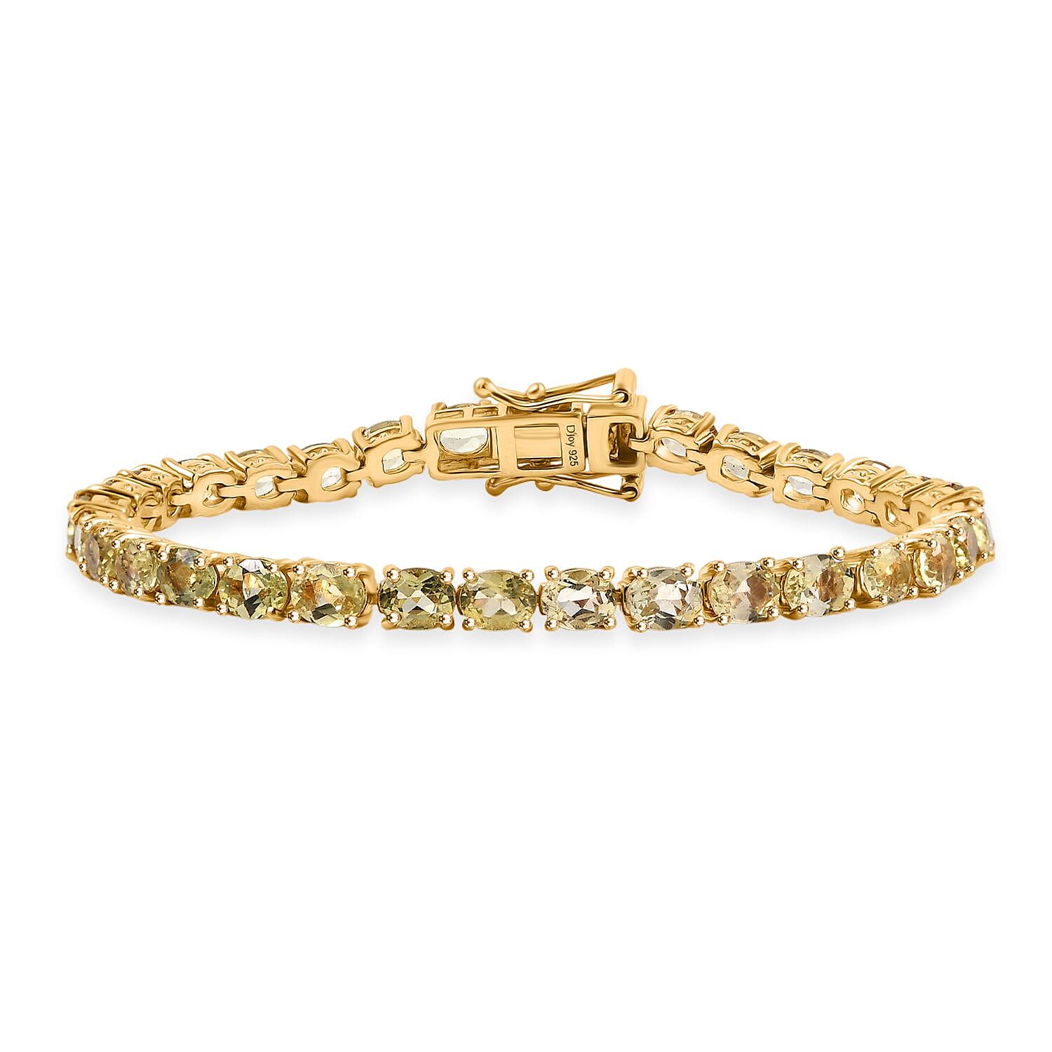 Madagascar Yellow Apatite Tennis Bracelet in 18K Vermeil YG Over Sterling Silver (6.50 In) 9.60 ctw