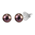 Freshwater Peacock Pearl Beaded Earrings in Platinum Over Sterling Silver - Sticky add to cart bar