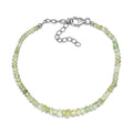 Tsavorite Garnet 21.00 ctw Beaded Bracelet in Rhodium Over Sterling Silver (7.25 In) - Sticky add to cart bar