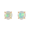 Luxoro AAA Ethiopian Welo Opal 1.60 ctw Solitaire Stud Earrings in 10K Yellow Gold - Sticky add to cart bar