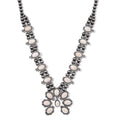 Doorbuster Blue Howlite, Resin Necklace (24-28 Inches) in Silvertone 34.00 ctw - Sticky add to cart bar