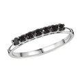Black Diamond 0.35 ctw Band Ring in Rhodium Over Sterling Silver (Size 10.0) - Sticky add to cart bar