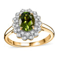 Luxoro AAA Aricanga Tourmaline and G-H I2 Diamond 1.42 ctw Ring in 10K Yellow Gold (Size 10.0) - Sticky add to cart bar