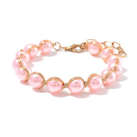 Doorbuster White Shell Pearl Beaded Bracelet (7.00-9.00In) in Silvertone