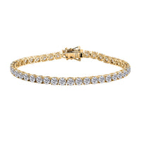 Moissanite Bracelet in 18K Vermeil YG Over Sterling Silver (7.25 In) 9.40 ctw