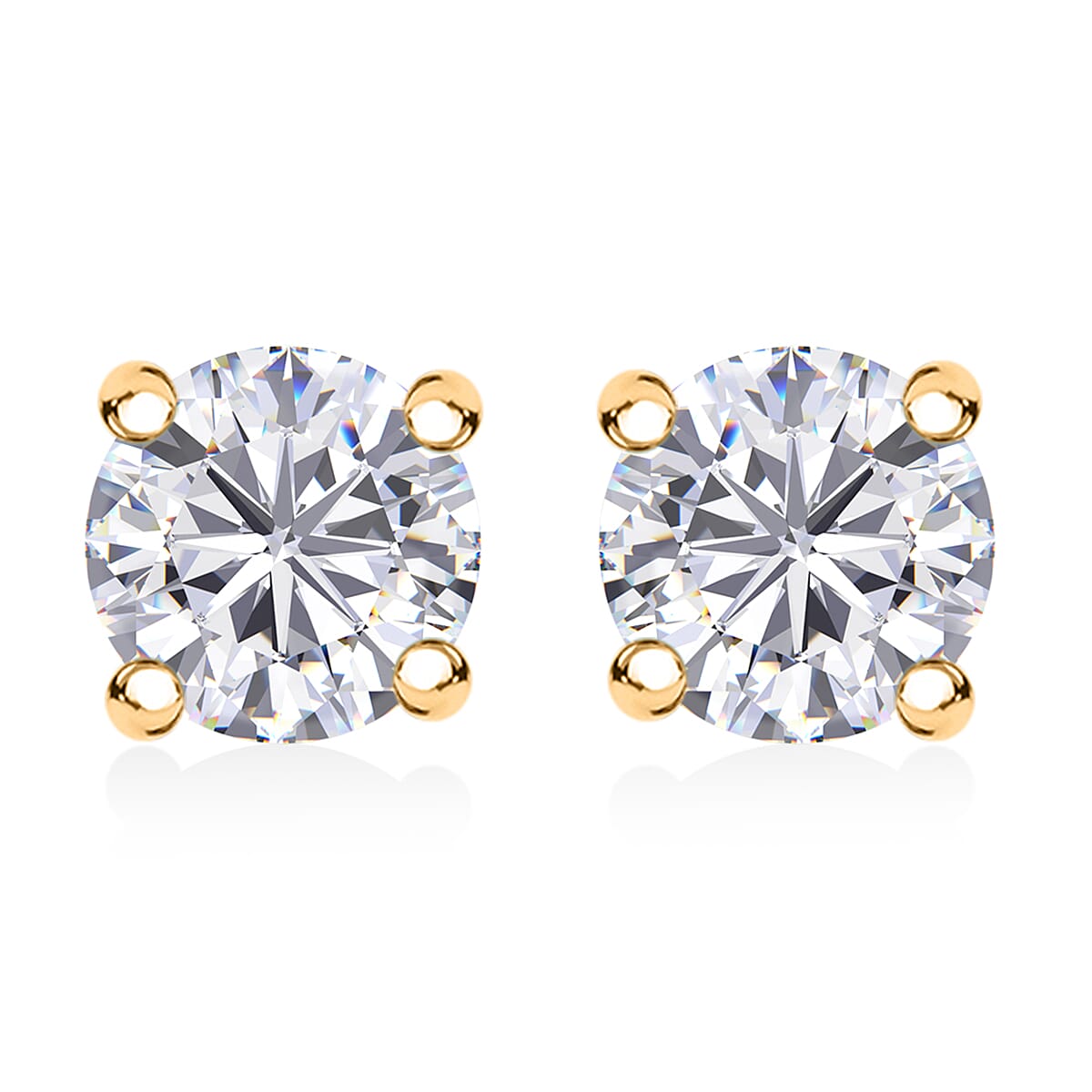 Moissanite Solitaire Signature Stud Earrings