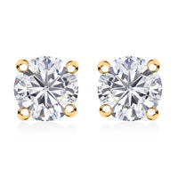 Moissanite Solitaire Signature Stud Earrings