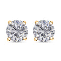 Moissanite (Rnd 6.5mm) Stud Earring in 18K Vermeil YG Over Sterling Silver 1.85 ctw - Sticky add to cart bar