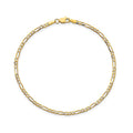 Figaro Chain Anklet in 14K Yellow Gold (10 In) 0.95 Grams - Sticky add to cart bar