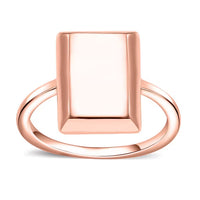 Bar Ring in 18K Rose Gold Over Sterling Silver (Size 10.0) 2.60 Grams