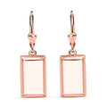Bar Earrings in 18K Rose Gold Over Sterling Silver 3.35 Grams - Sticky add to cart bar