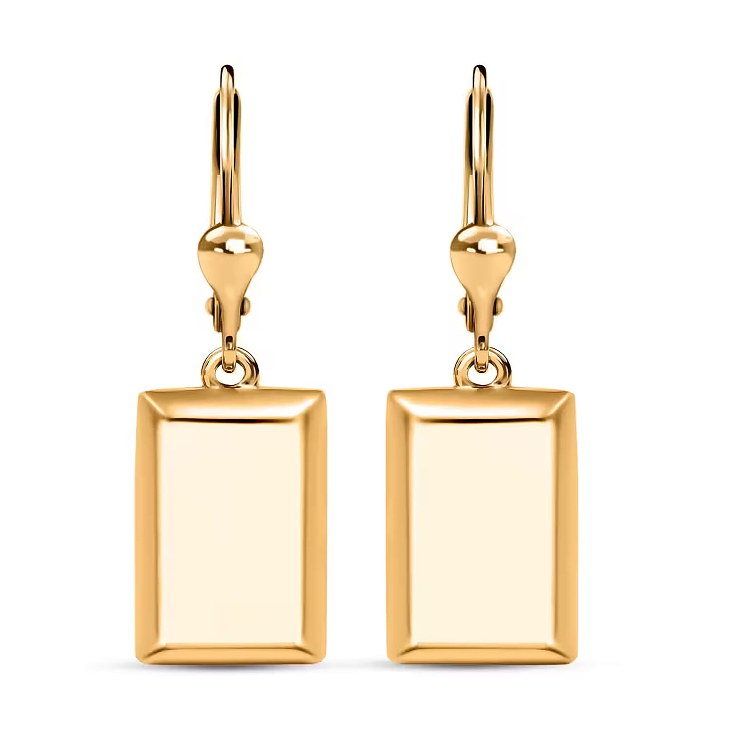 Bar Earrings in 18K Rose Gold Over Sterling Silver 3.35 Grams