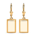 Bar Earrings in 18K Rose Gold Over Sterling Silver 3.35 Grams - Sticky add to cart bar