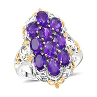 Karis Majestic Cluster Ring in 18K YG Plated and Platinum Bond
