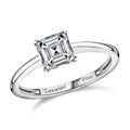 SGL Certified 950 Platinum Asscher Cut Luxuriant Lab Grown Diamond (E-F, VS) Ring (Size 8.0) 2.00 ctw - Sticky add to cart bar
