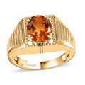 Santa Ana Madeira Citrine Men's Ring in 18K Vermeil YG Over Sterling Silver (Size 10.0) 2.50 ctw - Sticky add to cart bar
