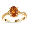 Santa Ana Madeira Citrine Solitaire Ring in 18K Vermeil YG Over Sterling Silver (Size 10.0) 1.20 ctw - Sticky add to cart bar