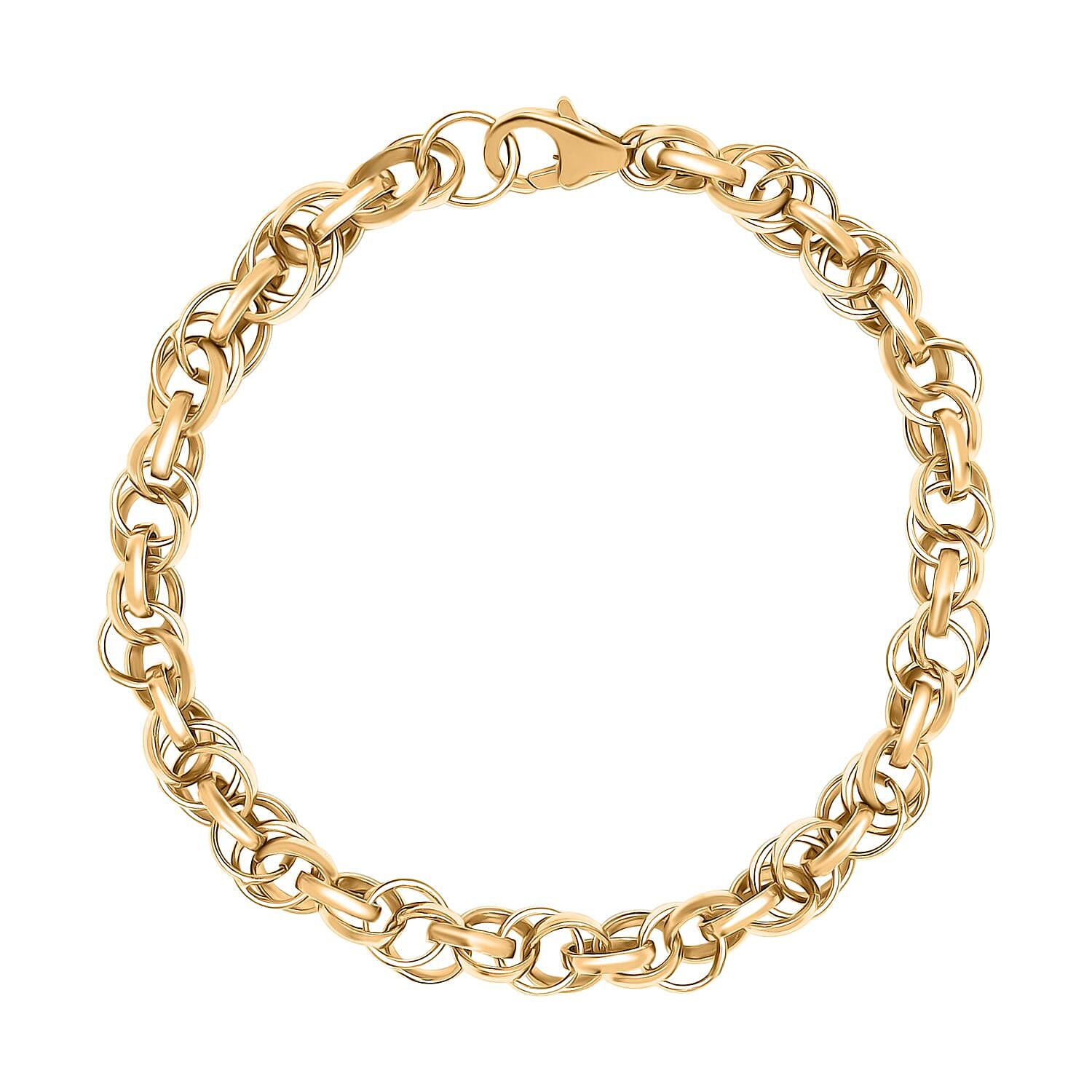 Eternal Link Bracelet in 18K Yellow Gold Over Sterling Silver (7.25 In) 9.65 Grams