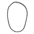 Elite Shungite and White Zircon 22.90 ctw Necklace 18 Inches in Platinum Over Sterling Silver - Sticky add to cart bar
