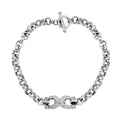 White Austrian Crystal Necklace in Sterling Silver 20 Inches - Sticky add to cart bar