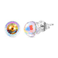 J Francis Aurora Borealis Crystal by Swarovski Earrings in Sterling Silver - Sticky add to cart bar
